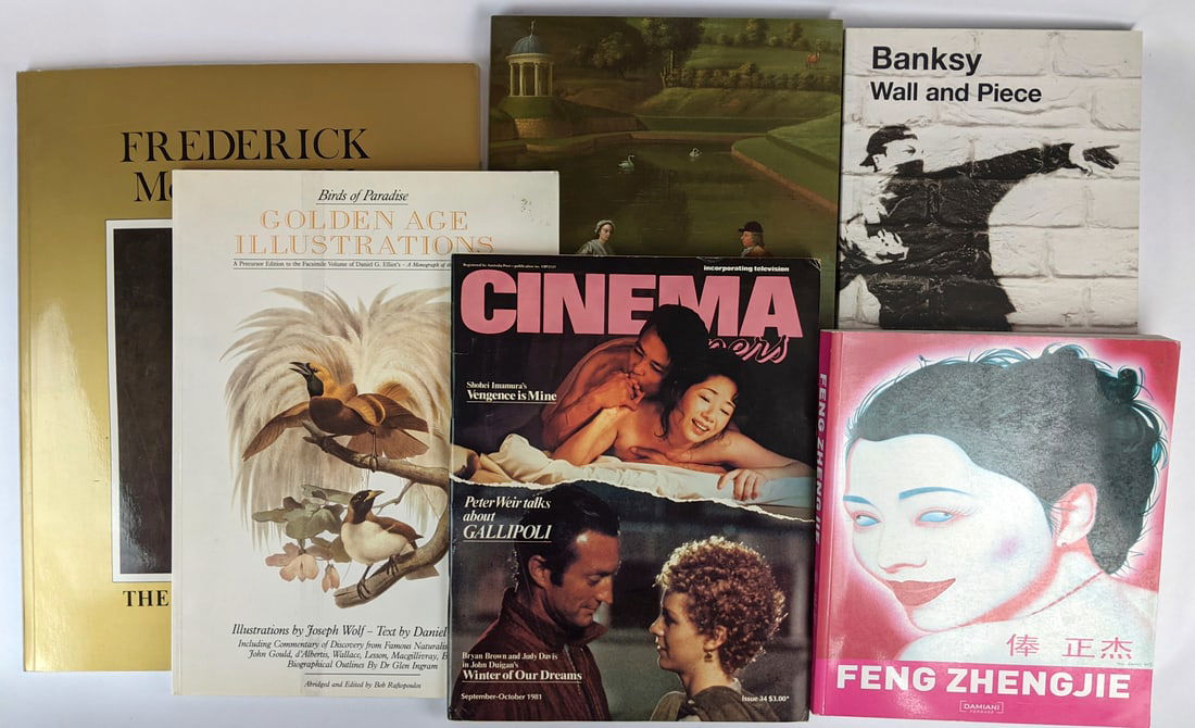 More Miscellaneous Art: Small lot of miscellaneous art books. Includes Banksy, Feng Zhengjie, Birds of Paradise, Frederick McCubbin, and others.