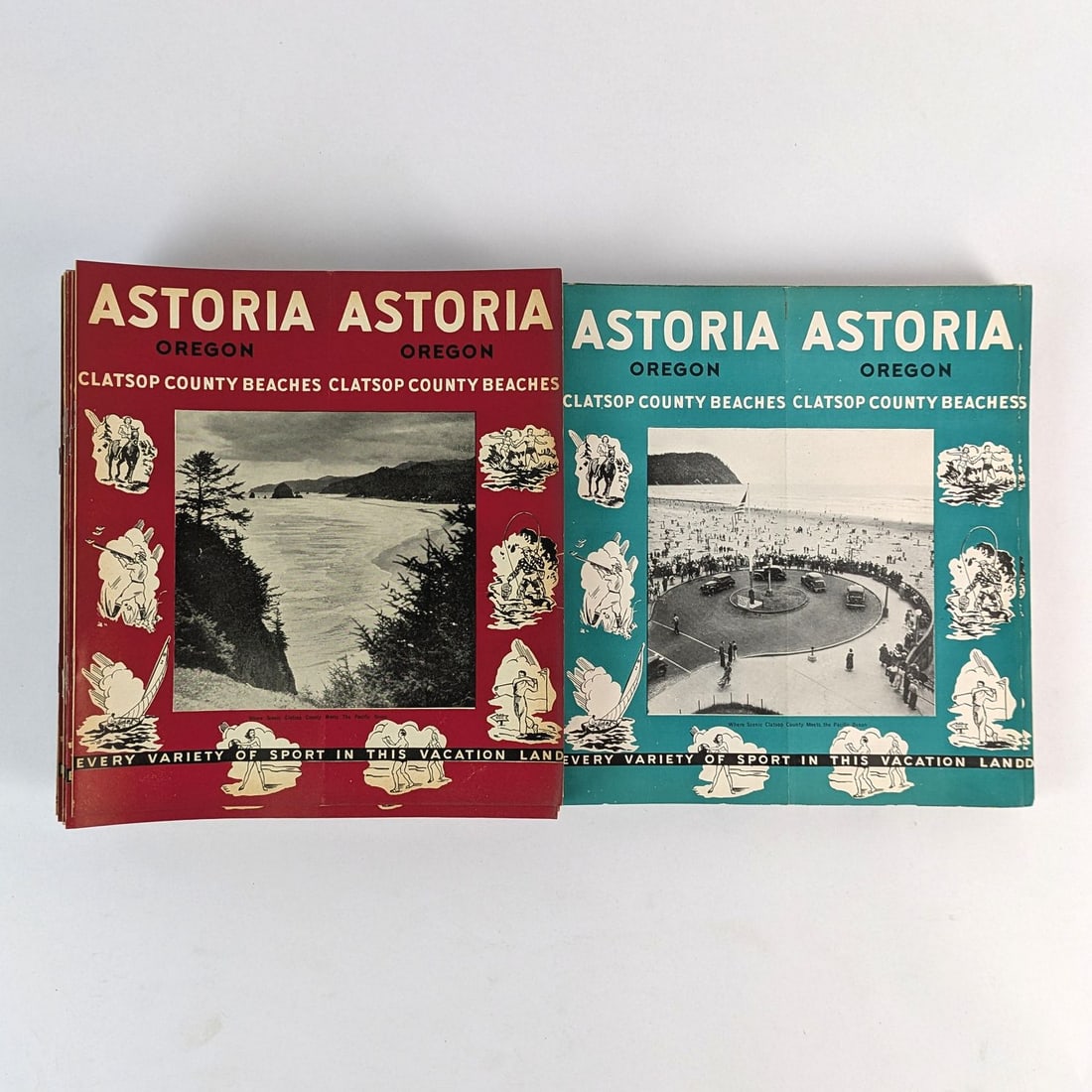 Astoria, Oregon: Collection of 20th century United States travel booklets relating to Astoria, Oregon. Numerous copies of two different publications published by the Astoria Chamber of Commerce. Approximately 139 piec