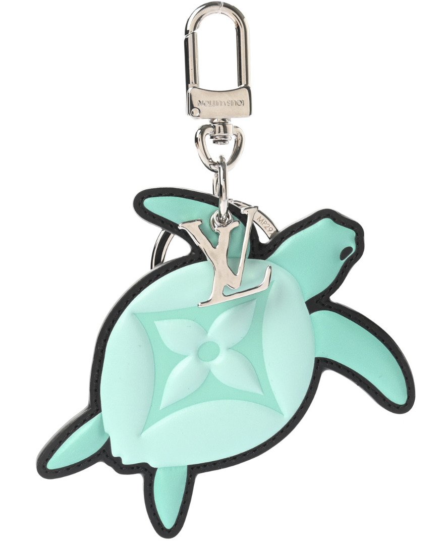 LOUIS VUITTON Monogram Porte Cles-LV Turtle Bag Charm Ring Key (1 of 2)