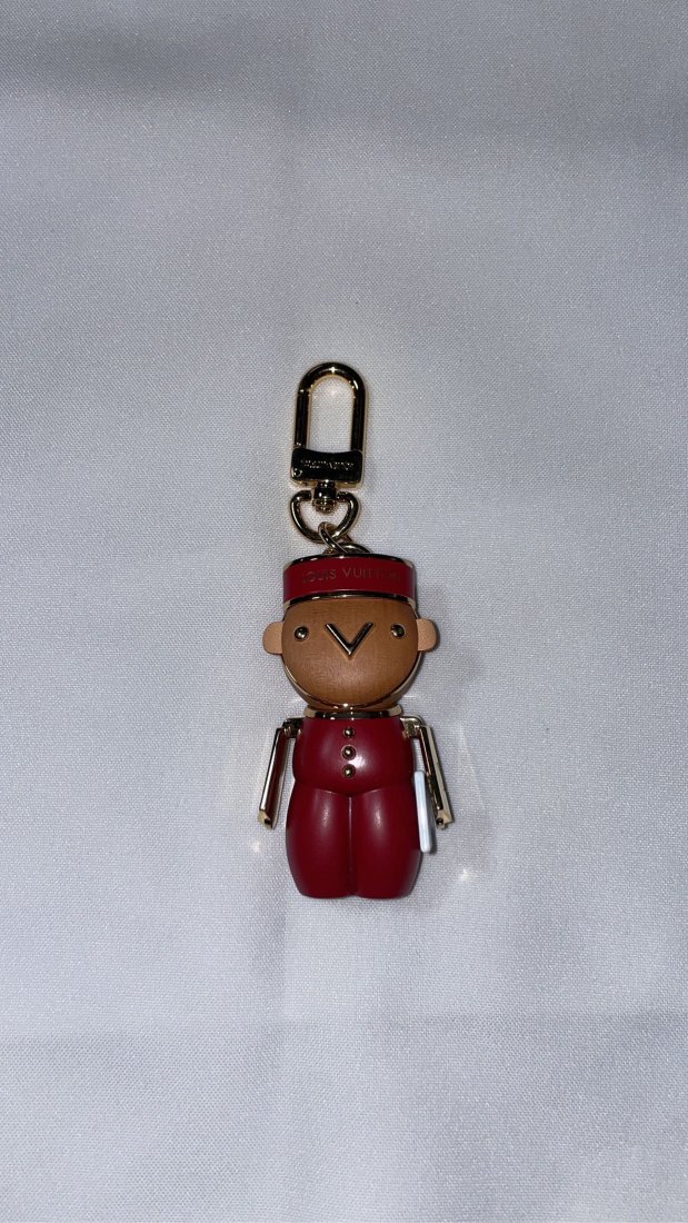 Louis Vuitton Bijou Sac Gaston Keychain Wood Red Series Gold Metal Fittings Bag Charm Doll Ma (1 of 2)