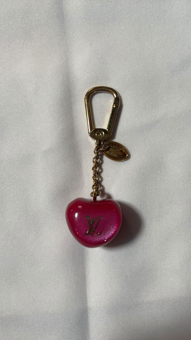 Louis Vuitton Bag Charm Portocre Pomme Dark Red x Gold Resin Metal Material Key (1 of 2)