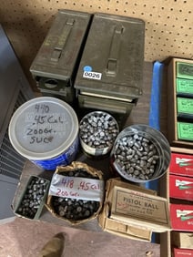 Lead lot and ammo boxes