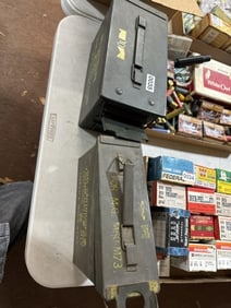 2 ammunition ammo metal boxes