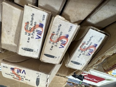 Long gun ammunition ammo 8mm lot