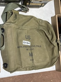 Military gas mask n canvas case