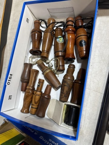 12 duck calls: local pick up only- No Shipping on this lot -