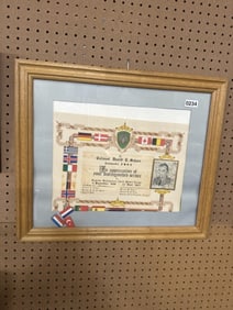 Military service award framed