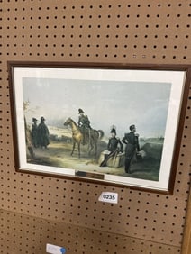 Military print framed awarded