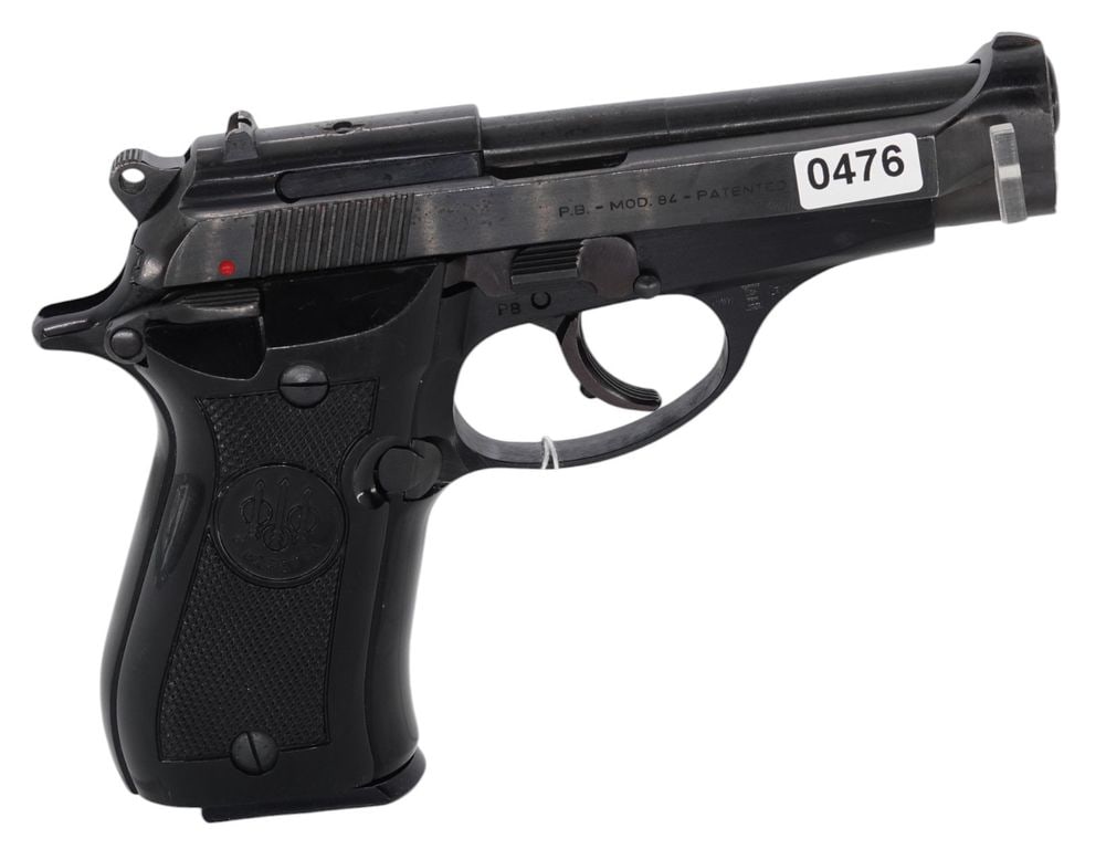 Pietro Beretta-Model:P.B. MOD 84-9 Short-Pistol: 2024-00323 - Pietro Beretta - Model:P.B. MOD 84 - Serial #: - B687850Y - 9 Short - Pistol - "as is", normal wear and tear, Property being sold is not new! Dents, dings, scratches and other damage may 