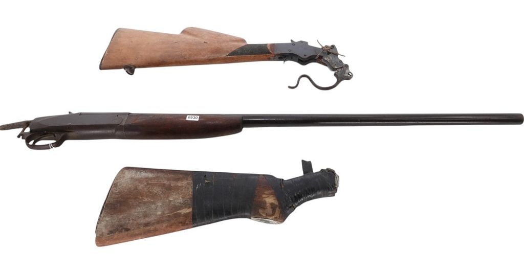 Rifle/Shotgun Lot: 2024-00298/2024-00299 - J. Stevens Arms Company /Davis Warner Arms Corp- Model:Marksman/N.R. Davis & Sons Diana - Serial #: - D657/F4807 - Caliber:not marked/12GA - Rifle/Shotgun - "as is", normal wea