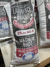 5 bags 25lbs lead magnum shot