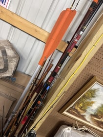 Fishing poke n reel lot oar n hook too