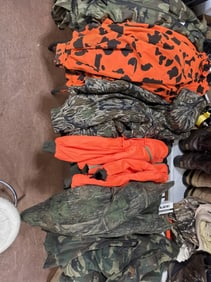 6 hunting outfits 5 hatchets one pants