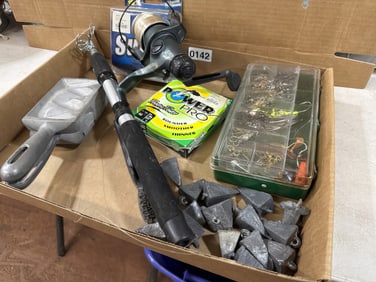 Fishing pole reel n weights n more