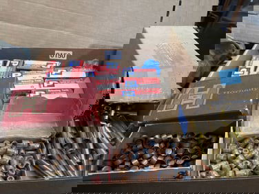 Brass bullet lot n reloading tools