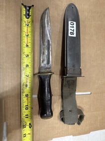 11" fighting knife w/ scabbard