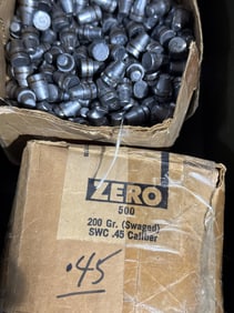 Ammo box w/ 2 boxes of bullets