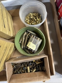 Brass lot ammo boxes are empty