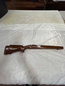 Wooden Rifle Stock with Rubber Buttplate