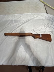Wooden Rifle Stock with Metal Hardware