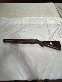Wooden Rifle Stock with Metal Hardware