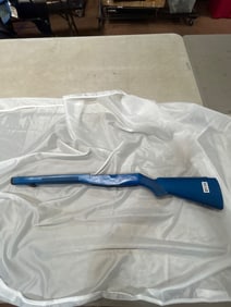 Blue Painted Metal Rifle Stock