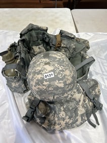 Tactical Gear Set with Helmet and Canteen