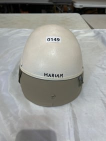 Military-Style Helmet in White Finish