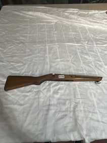 Wooden Rifle Stock with Metal Hinges