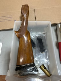 Wooden Gun Stock with Accessories