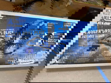 Clam Ice Fishing Auger Drill Plate with patented design for drilling through ice