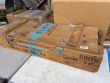 Wooden Ammunition Crate for 75mm Shells