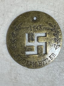 1943 Adolf Hitler Brass Token
