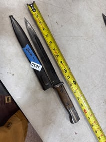 Military Bayonet With Scabbard