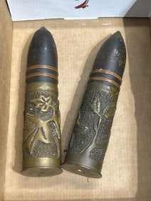 Engraved Artillery Shell Casings