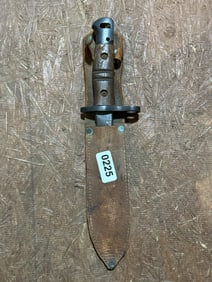 US Marked Bayonet With Leather Sheath