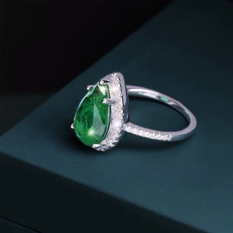 925 Silver Emerald Ring - 3