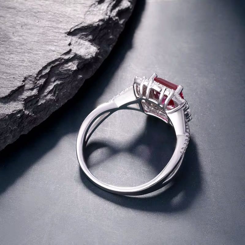 925 Silver Ruby Ring - 4