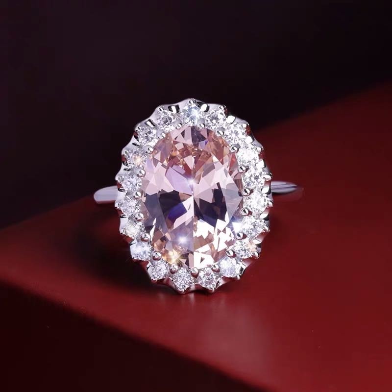 925 Silver Pink Gem Ring: 925 Silver Pink Gem Ring ****** Metal: 925 Silver / Main Stone: Pink Gem / Color: Pink / Main Stone Size: 14*19mm / Diameter 17mm