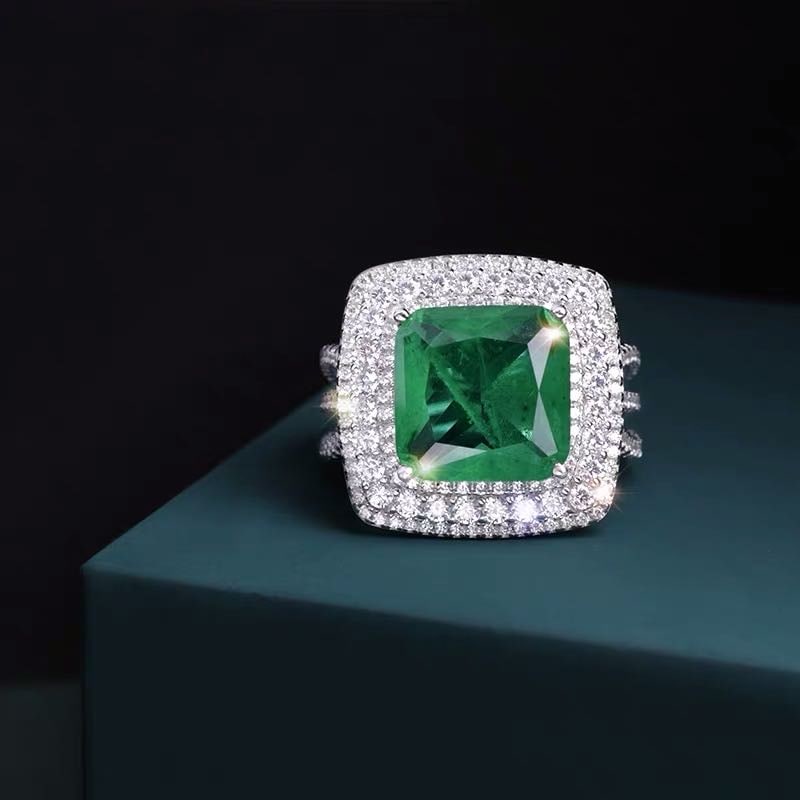 925 Silver Emerald Ring - 2