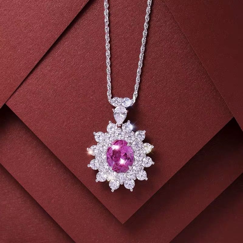 925 Silver Ruby Necklace - 2