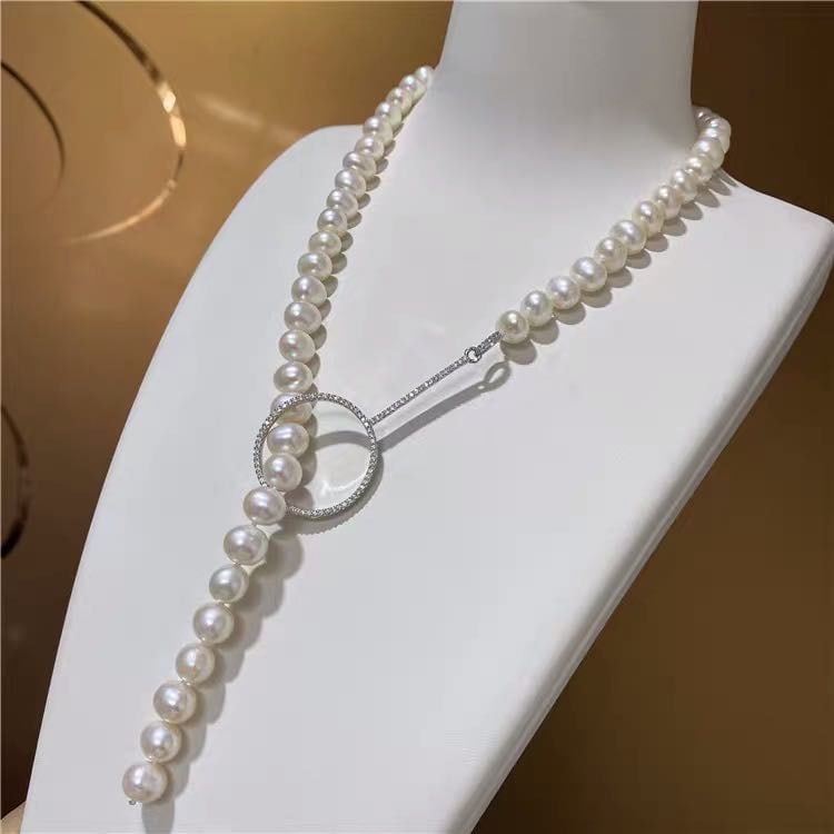 Natural Pearl Necklace 925 Silver Pendant: Natural Pearl Necklace 925 Silver Pendant ****** Metal: Natural Pearl / Color: White / Pearl Diameter 11mm, Necklace Length 45mm