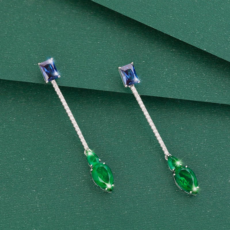 925 Silver Emerald Earrings (1 of 4)