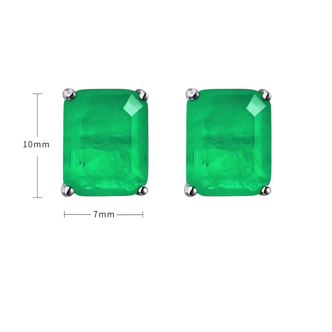 925 Silver Emerald Earrings - 3