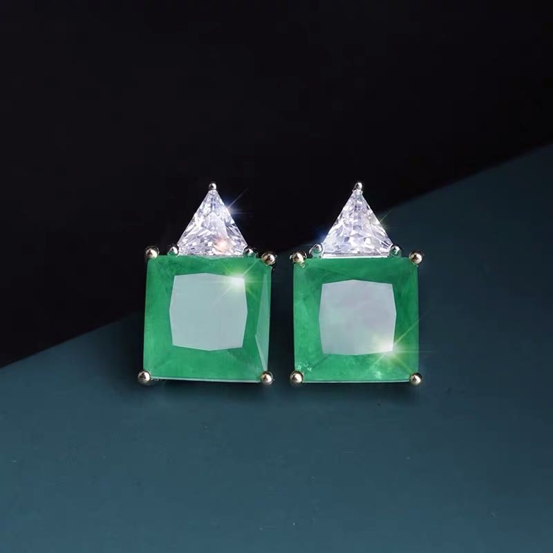 925 Silver Emerald Earrings - 3