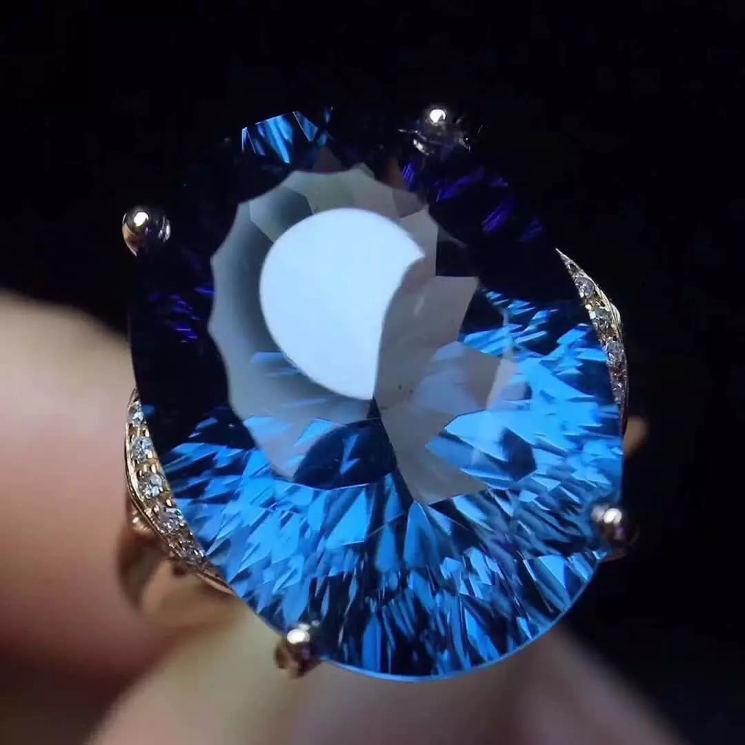 925 Silver Switzerland Topaz Ring: 925 Silver Switzerland Topaz Ring ****** Metal: 925 Silver / Main Stone: Switzerland Topaz / Color: Blue