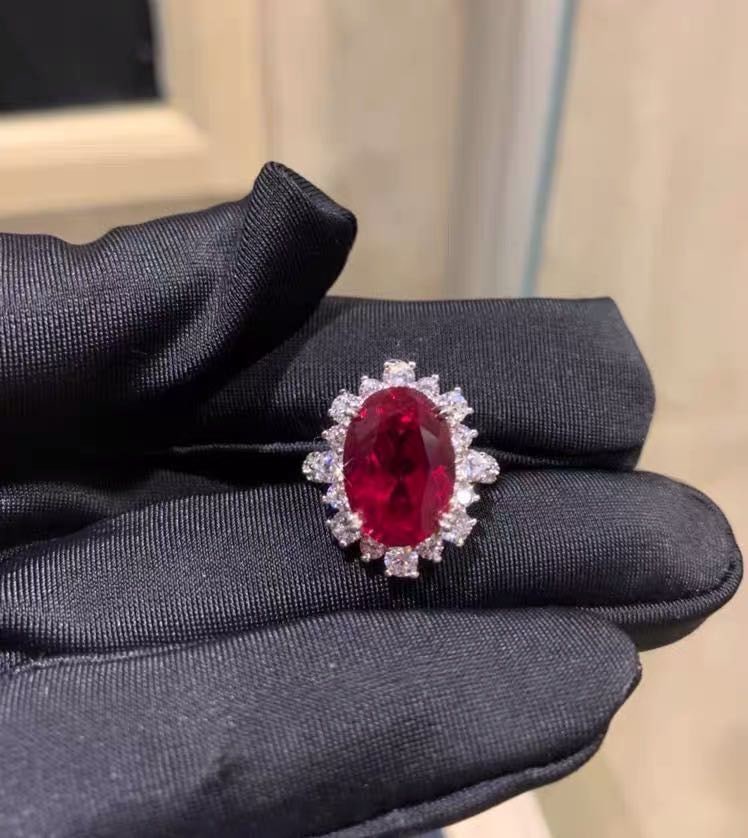925 Silver 6ct Ruby Ring - 2
