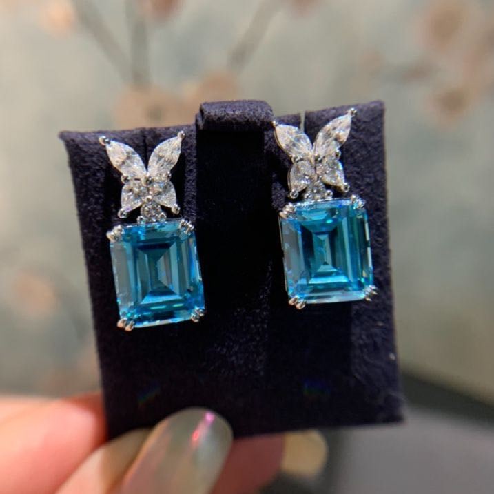 925 Silver Topaz Earrings - 2