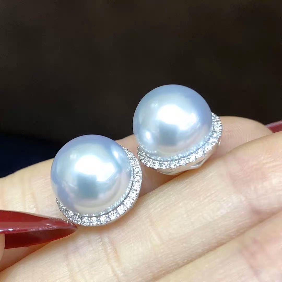 Australian White Pearl 925 Silver Earrings (1 of 3)