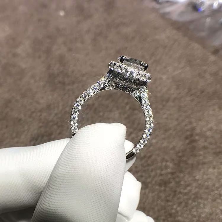 925 Silver 2ct Gem Ring - 2